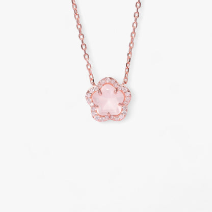 Zirkon Sakura Anhänger - Elegant und Funkelnd