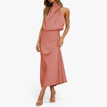 Satin-Langes Kleid - Luxus und Flattering
