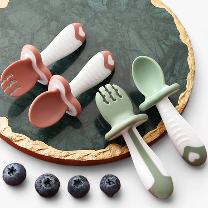 Silikonbesteck-Set - Sanftes Lernen für kleine Hände