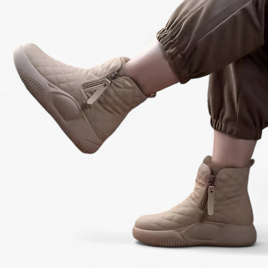 Schneestiefel mit seitlicher Kette - dicke Sohle und warmem Komfort für den Winter