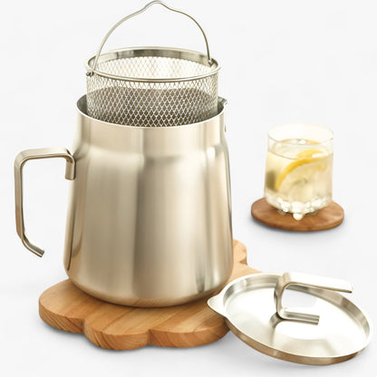 PureEase | 2-in-1 Ölfiltertopf - Doppelter Nutzen für Einfaches Kochen