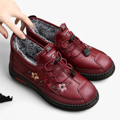 Leder-Mokassins mit Fell - Sanfte Wärme für den Komfort älterer Menschen