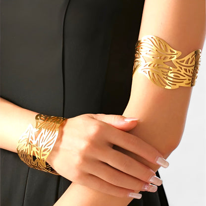 Armband aus Edelstahl mit Blattmotiv - Verleiht Ihrem Alltag Eleganz