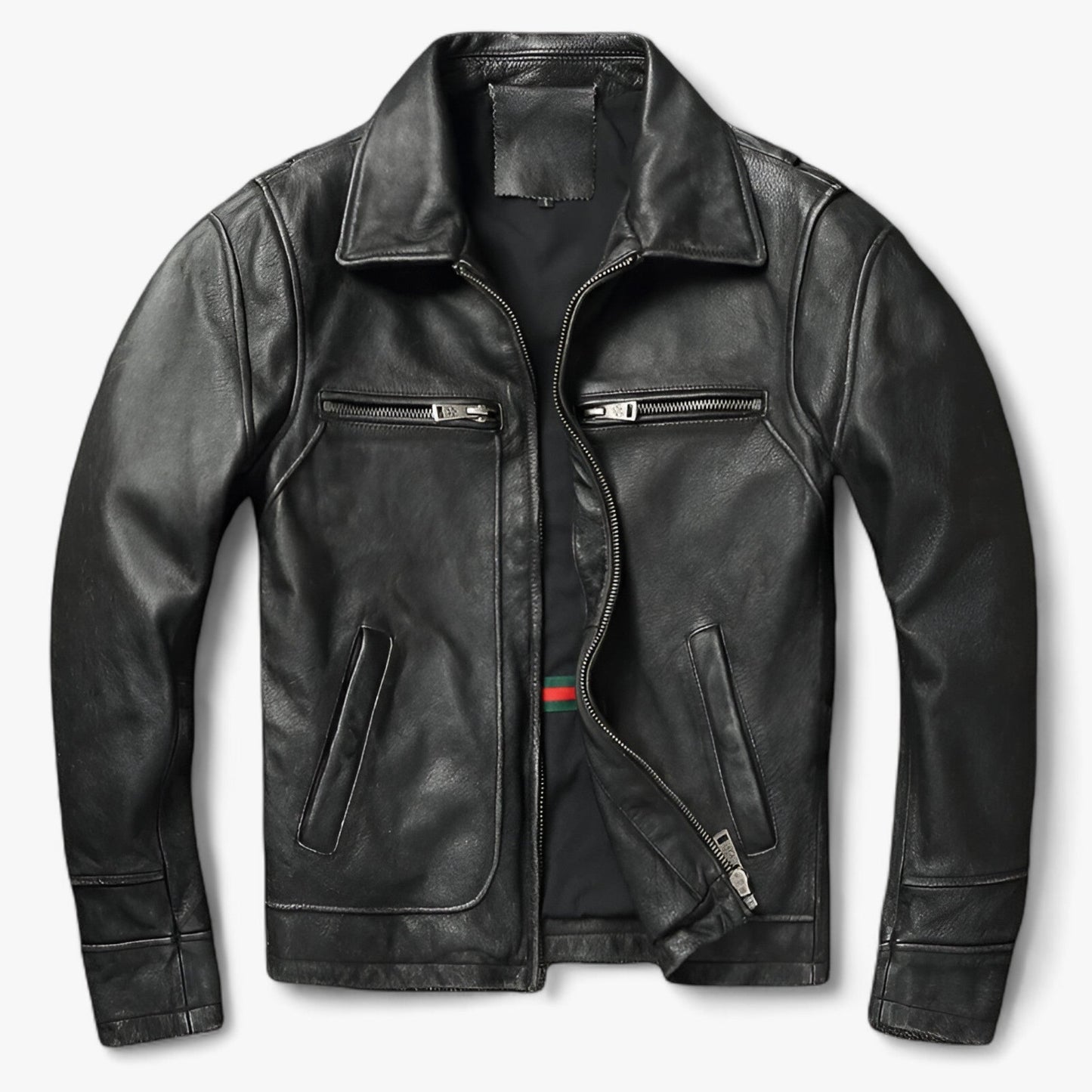 Herren Lederblouson - Vintage Biker Wärme