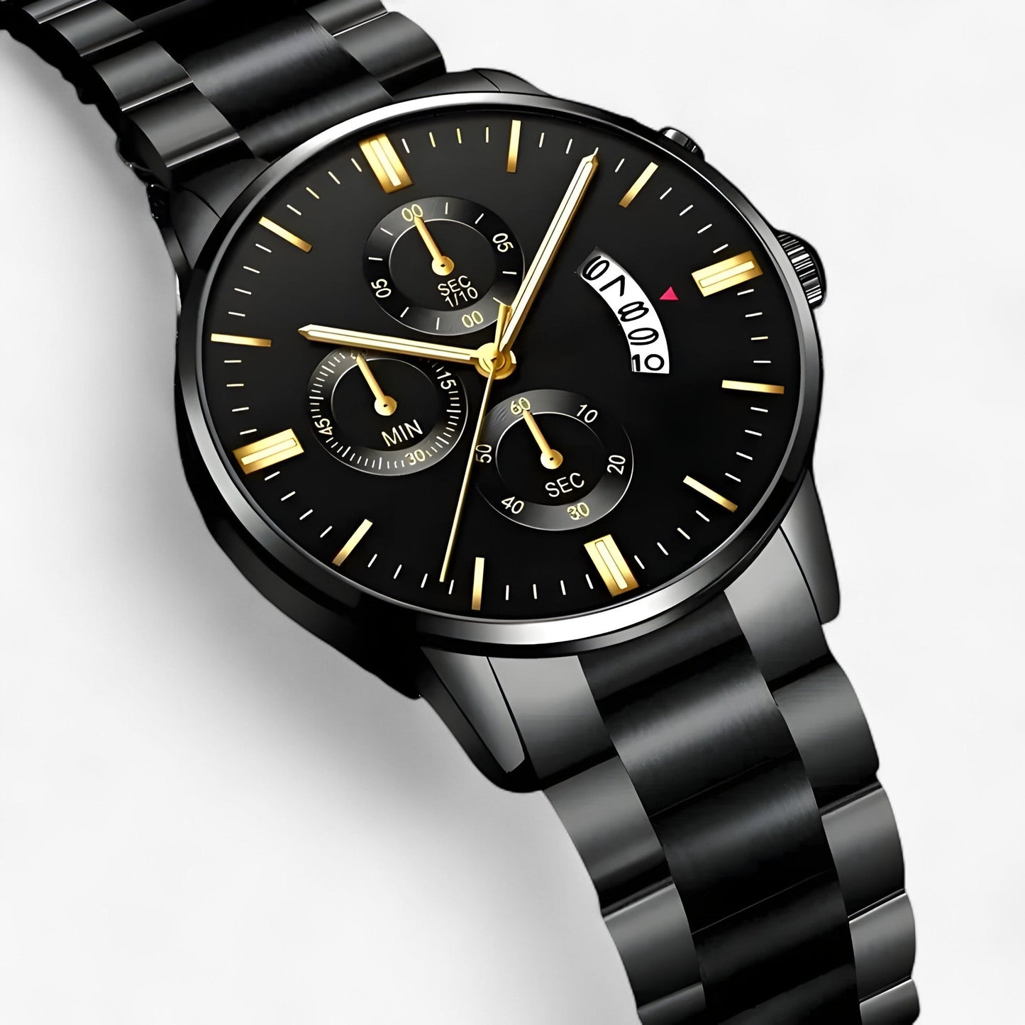 Magnus | Elegante schwarze Quarz Uhr - Stilvolle Zeitmessung für den modernen Lebensstil