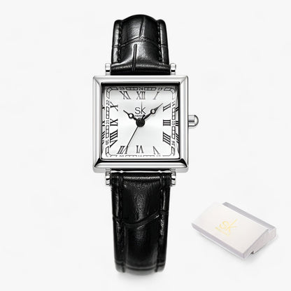 Charlotte | Quadratisches Damenarmbanduhr – wunderschön und elegant für besondere Anlässe