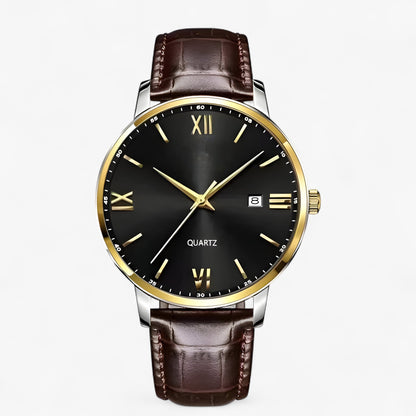 Morgan | Herren Luxus Quartz Uhr – Stilvolles Lederarmband Uhr für Anspruchsvolle Männer