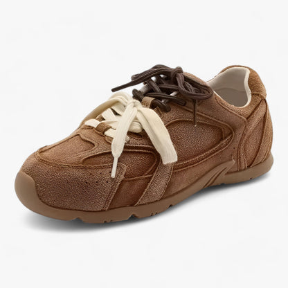 Sneaker aus Echtleder - Retro-Komfort
