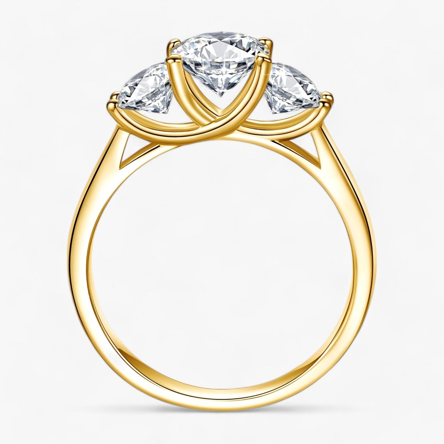 Gelbgold Moissanit-Ring - Strahlender Luxus