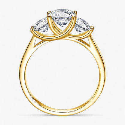 Gelbgold Moissanit-Ring - Strahlender Luxus