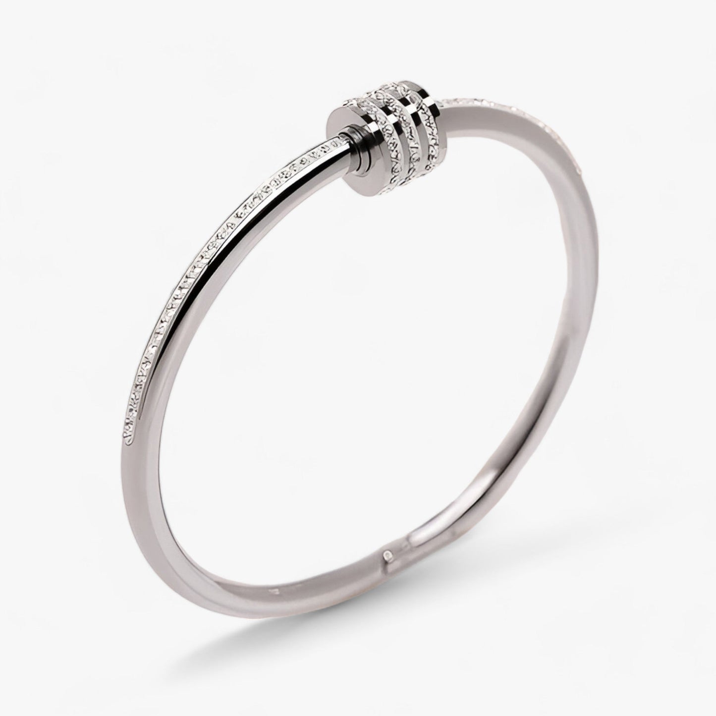 MOONLIGHT - Edelstahl-Zirkon-Schraubenarmband - Luxuriöser und nachhaltiger Schmuck