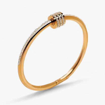 MOONLIGHT - Edelstahl-Zirkon-Schraubenarmband - Luxuriöser und nachhaltiger Schmuck