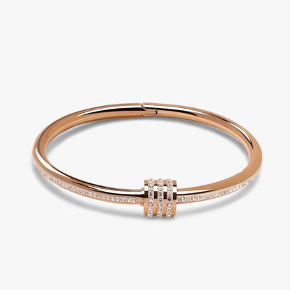 MOONLIGHT - Edelstahl-Zirkon-Schraubenarmband - Luxuriöser und nachhaltiger Schmuck