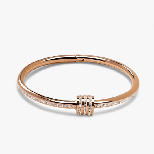 MOONLIGHT - Edelstahl-Zirkon-Schraubenarmband - Luxuriöser und nachhaltiger Schmuck