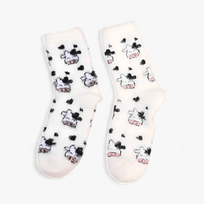 Plüsch-V Cow Socken - Gemütlich und Warm