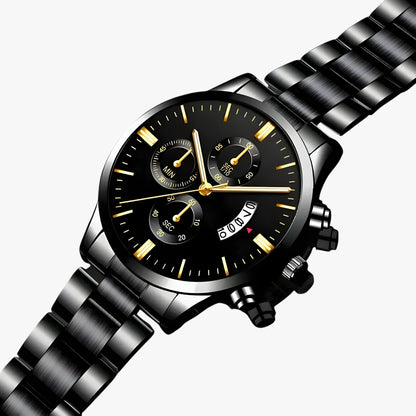 Magnus | Elegante schwarze Quarz Uhr - Stilvolle Zeitmessung für den modernen Lebensstil