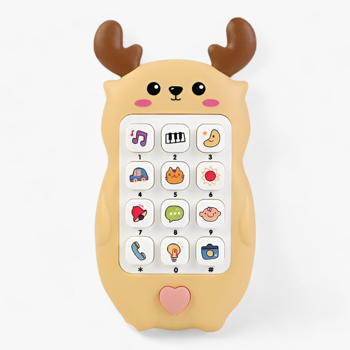 Baby-Spielzeugtelefon - Beruhigende Musik und Interaktives Spiel