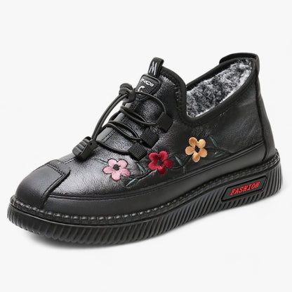 Leder-Mokassins mit Fell - Sanfte Wärme für den Komfort älterer Menschen