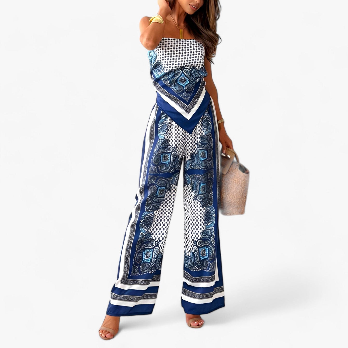 Rückenfreies Top und Hosen Set - Raffinierter Stil und Mutiges Design