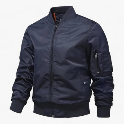 Pilot Jacket Herren - Stehkragen Fliegerjacke Einfarbig