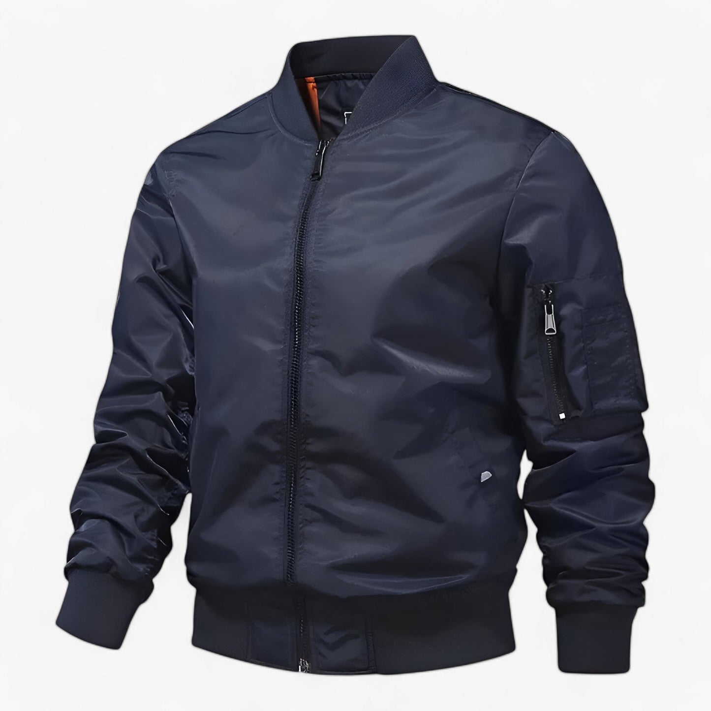 Aero | Pilotjacke für Herren – Stehkragen Fliegerjacke Einfarbig