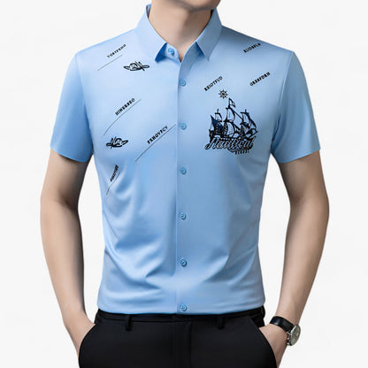 Herren Kurzarm Hemd mit Knopfleiste - Professioneller Komfort