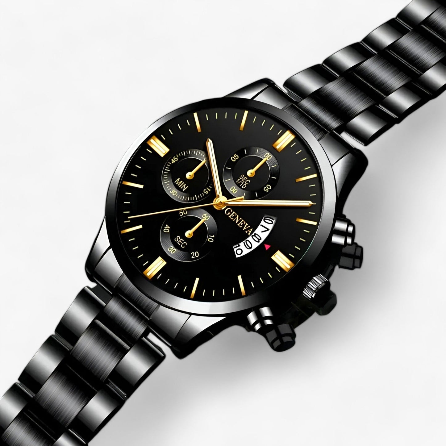 Schwarze Quarzuhr - Elegante Zeitmessung mit Modernem Flair