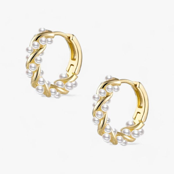 Eleganter Kreis | Perlen-Ohrringe - Zeitlose Raffinesse