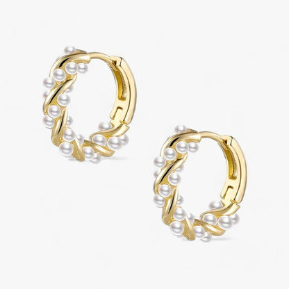 Eleganter Kreis | Perlen-Ohrringe - Zeitlose Raffinesse