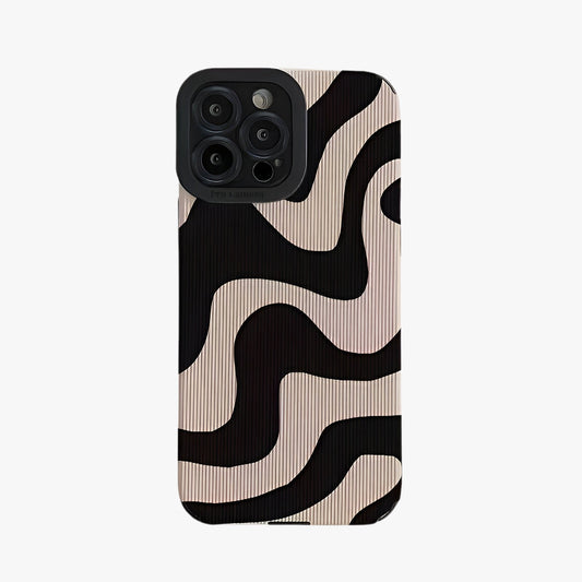 Zebra-Streifen | iPhone-Hülle - Wellenförmiges Design