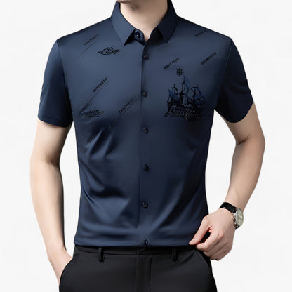 Herren Kurzarm Hemd mit Knopfleiste - Professioneller Komfort