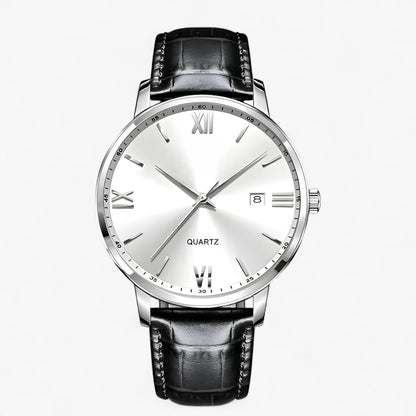 Morgan | Herren Luxus Quartz Uhr – Stilvolles Lederarmband Uhr für Anspruchsvolle Männer