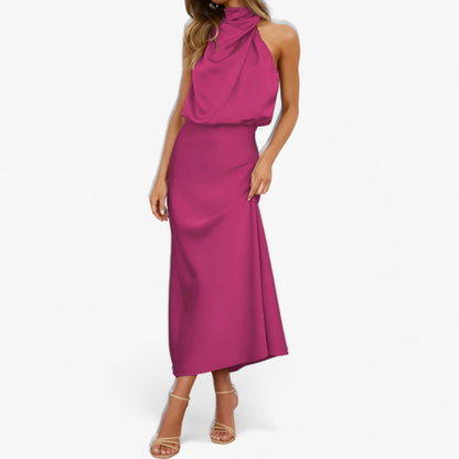 Satin-Langes Kleid - Luxus und Flattering