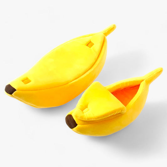 Bananenförmiges Katzenbett - Gemütlich und Spaßig für Katzen