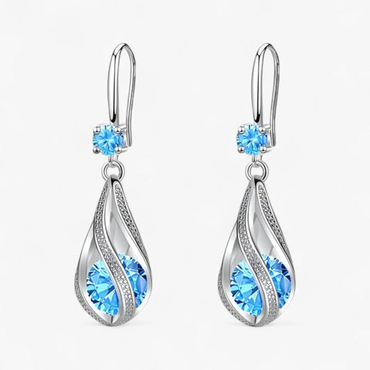 LUXE | Silberne Ohrringe - Verbessere deinen Look mit funkelnden Kristallen