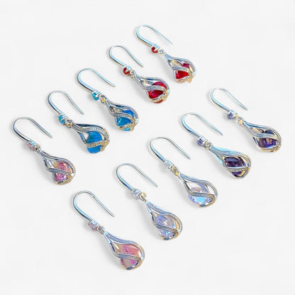 LUXE | Silberne Ohrringe - Verbessere deinen Look mit funkelnden Kristallen