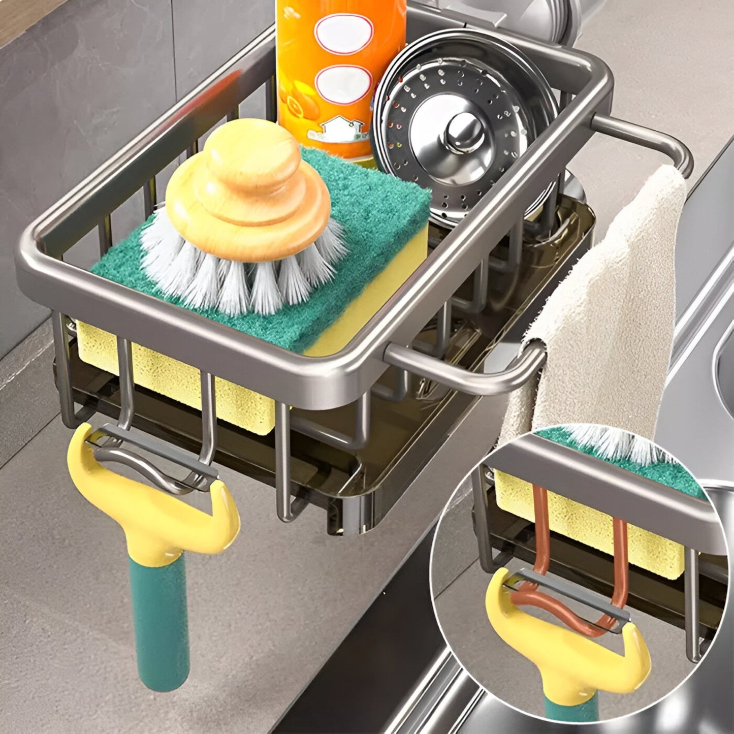 CLEANMATE - Edelstahl-Spülbeckenablauf - Halten Sie Ihre Küche organisiert
