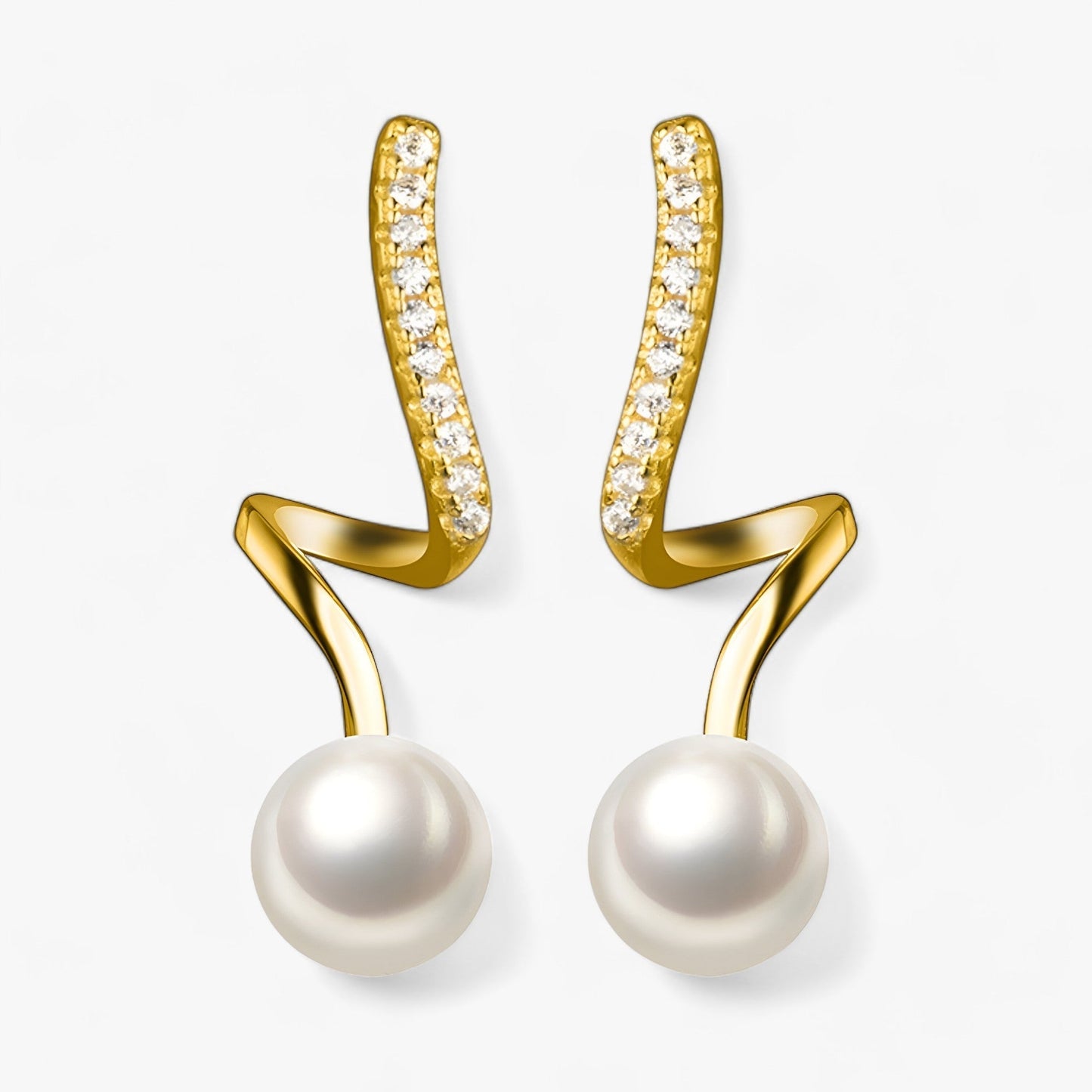 Glamouröse Geometrie | Perlenohrringe - Moderne Raffinesse