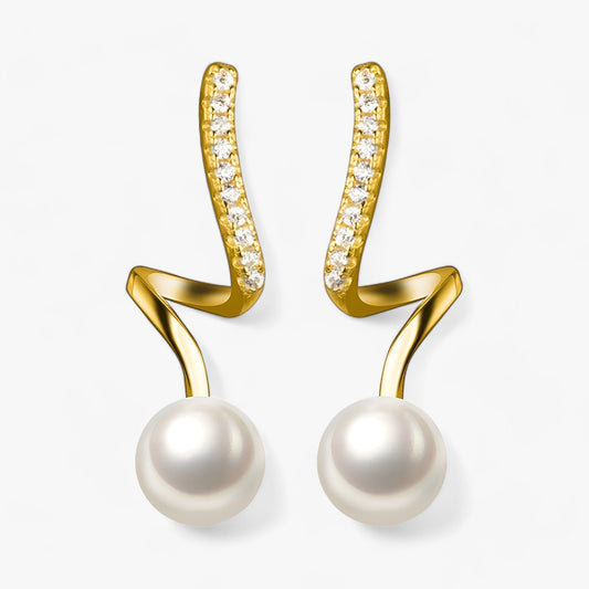 Glamouröse Geometrie | Perlenohrringe - Moderne Raffinesse