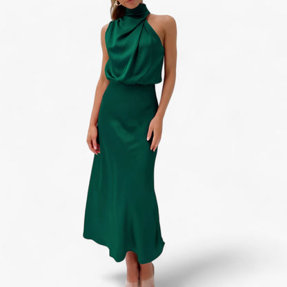Satin-Langes Kleid - Luxus und Flattering