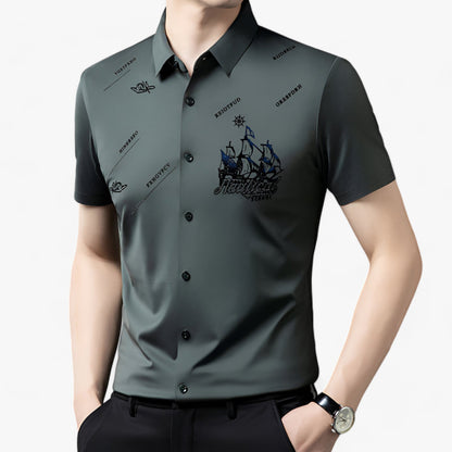 Herren Kurzarm Hemd mit Knopfleiste - Professioneller Komfort