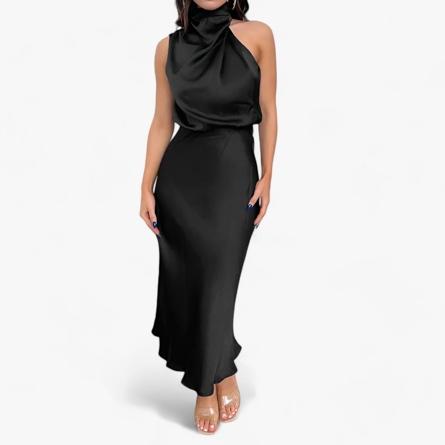 Satin-Langes Kleid - Luxus und Flattering