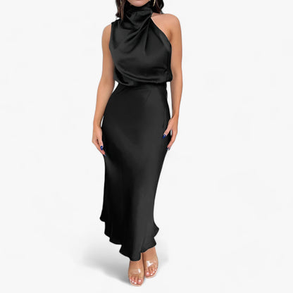 Satin-Langes Kleid - Luxus und Flattering
