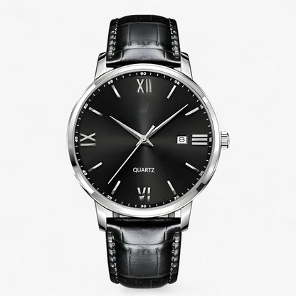 Morgan | Herren Luxus Quartz Uhr – Stilvolles Lederarmband Uhr für Anspruchsvolle Männer