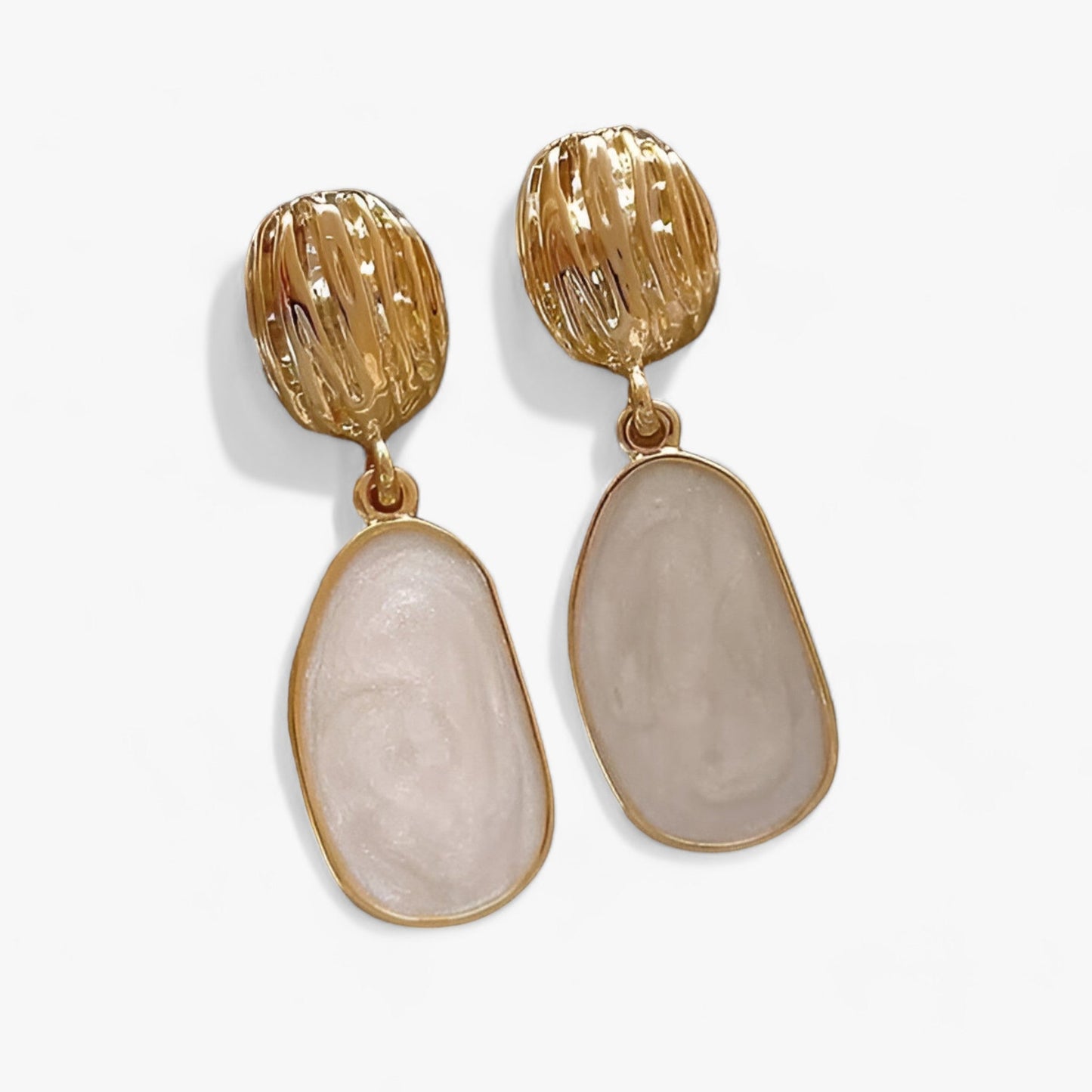 Emaille-Ovalohrringe - Stilvolles geometrisches Design für alle Gelegenheiten