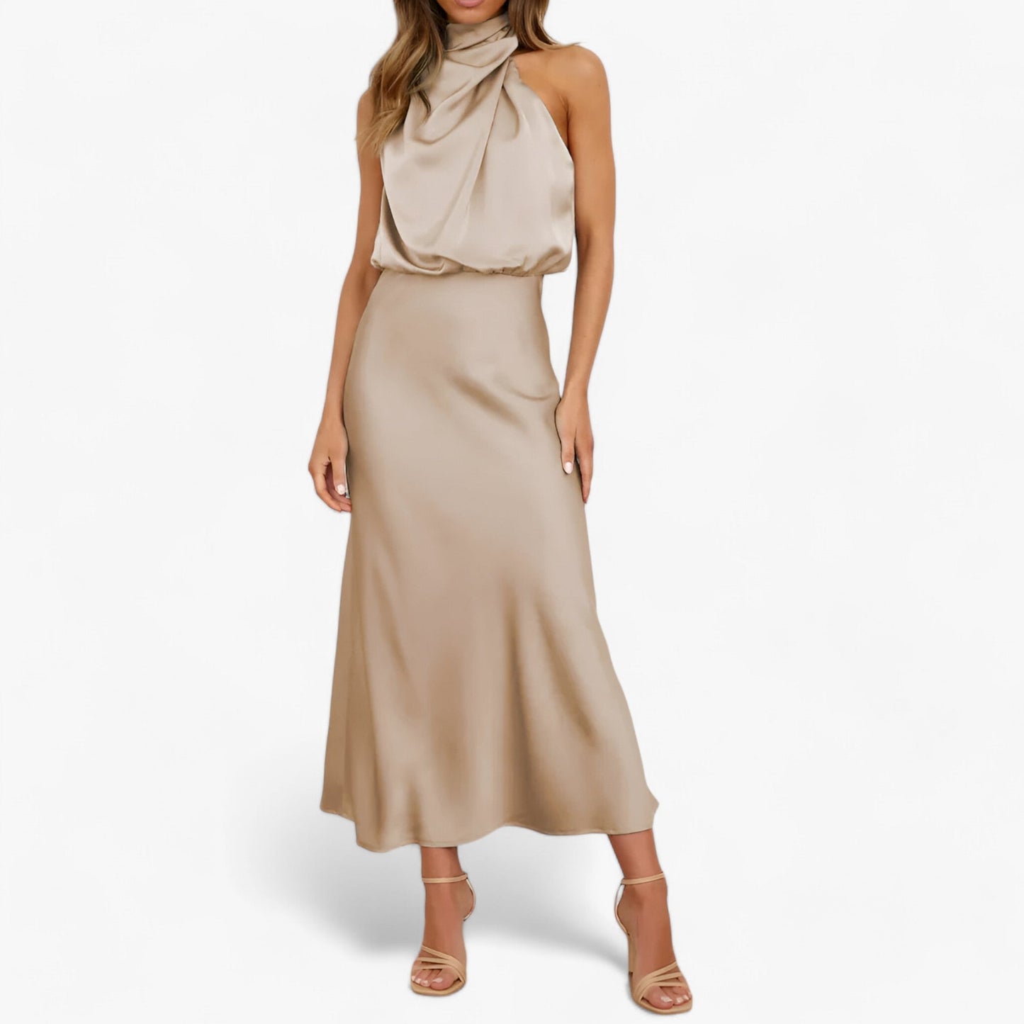 Satin-Langes Kleid - Luxus und Flattering