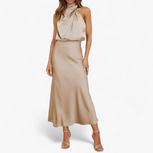 Satin-Langes Kleid - Luxus und Flattering