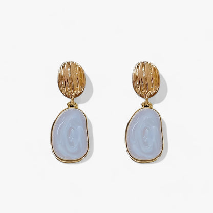 Emaille-Ovalohrringe - Stilvolles geometrisches Design für alle Gelegenheiten