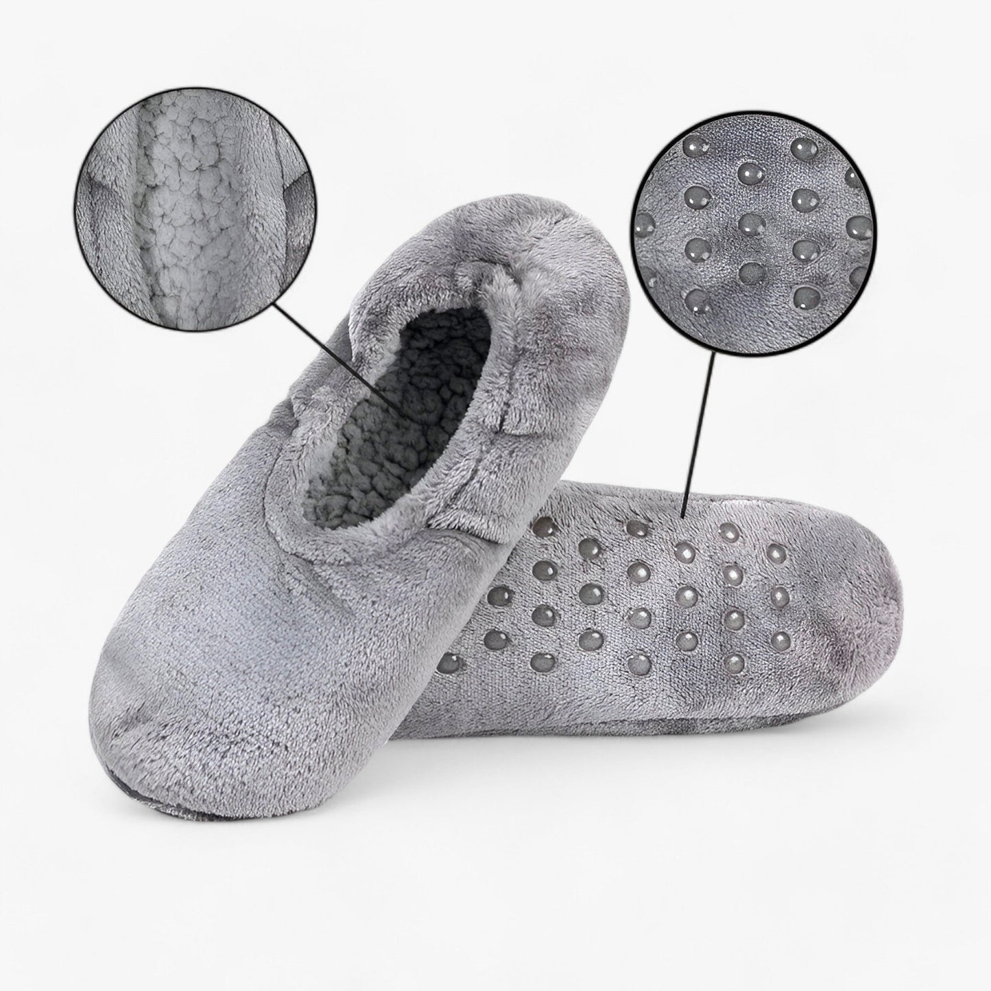 Gemütliche Innensocken - Weicher Komfort und rutschfest