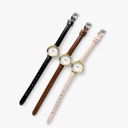 LUNA | Kleine runde Uhr - Schlichter Minimalismus für den Alltagsstil
